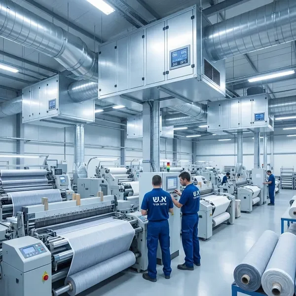 מיזוג אוויר למפעלי טקסטיל